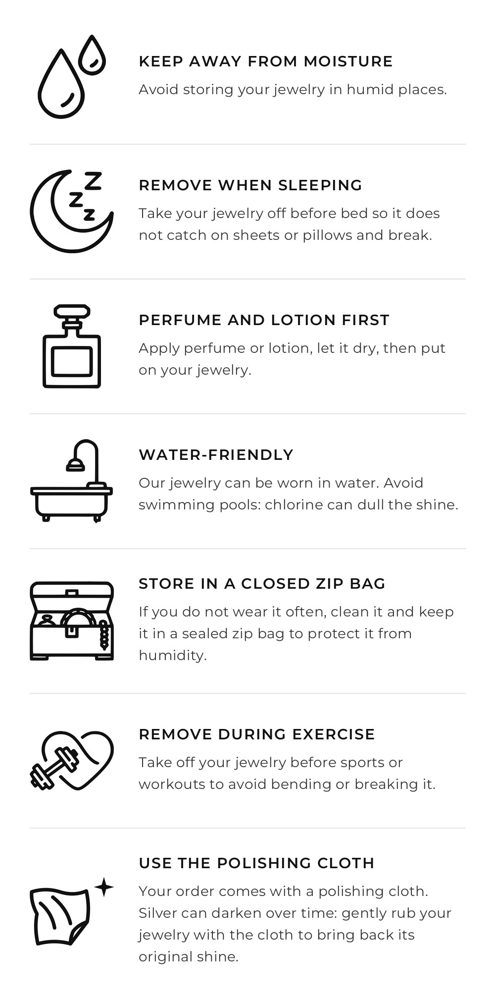 Jewelry care tips